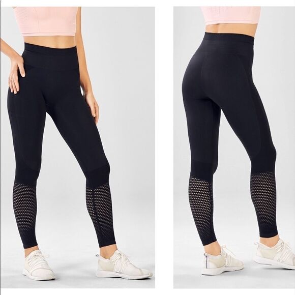 Fabletics High-Waisted Seamless Mesh Leggings - Picture 1 of 5